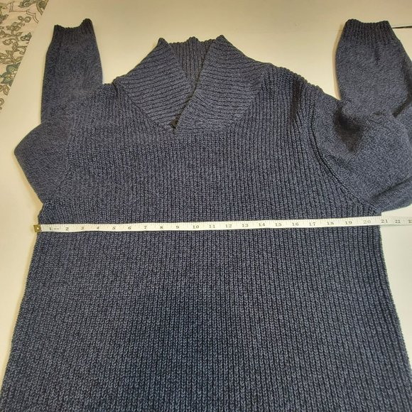 Urban Pipeline Sweater, Men Large, Gray Ribbed, Thick, Button Cowl Neck, EUC - Picture 7 of 11